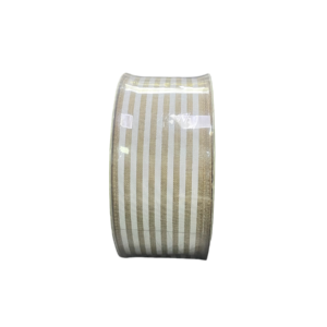 Gold and White Striped Ribbons