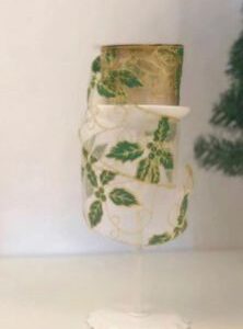 Leaf Design Christmas Ribbon