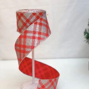 Red With Glitters Christmas Ribbon
