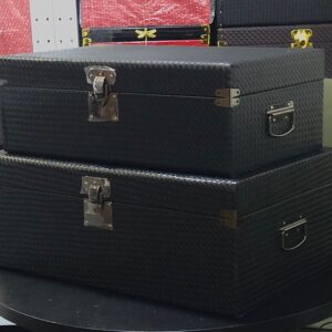 Basket Black Luggage Style with Gunmetal Hardware