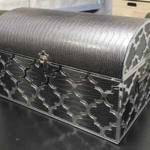 Silverish Grey Semi Arc Treasure Chest