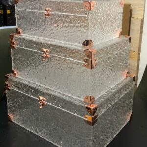 Stone Acrylic Gift Boxes (Rosegold)