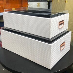 Simple White Acrylic Top Luggage